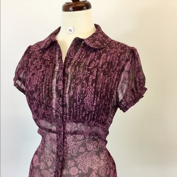 🌞 Apt. 9 Multi Black Sheer Blouse Size S (B-70) - Picture 2 of 4